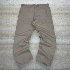 Vintage 90s Blue Mountain Carpenter Pants 36x30 Baggy Camel Tan Canvas Dungarees